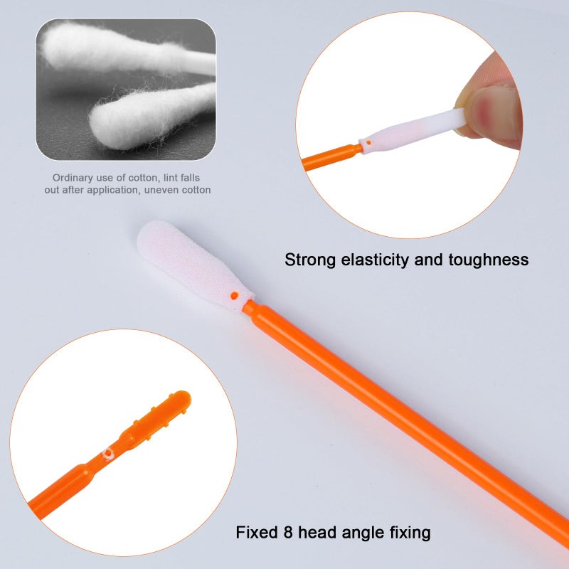 Wellgler's 6.42'' Gun Cleaning Swabs, Long swabs,Microfiber Foam swabs(200pcs) - Image 3